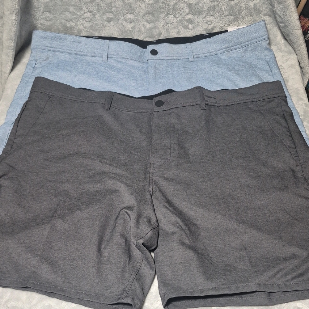 2 Pair Of George Men's Gray and Blue Shorts Size 46